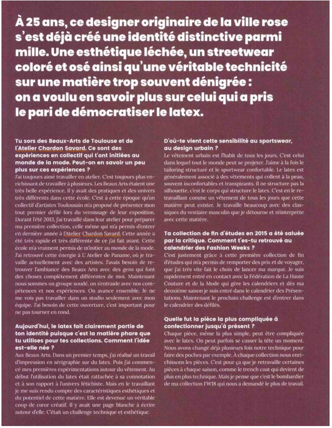 arthur ecole de mode