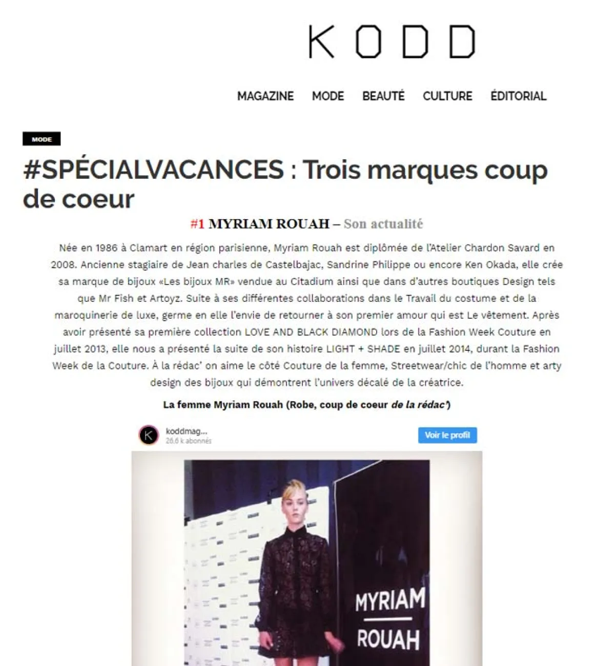 Article de Kood Magazine